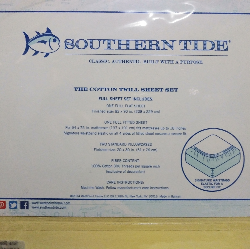 New Southern Tide Full size sheet set Yellow - Picture 6 of 6
